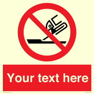 Custom prohibition Do not use for face grinding